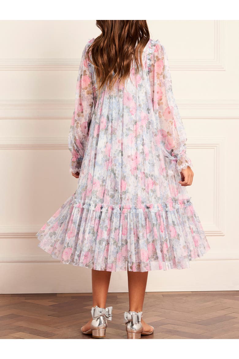 Camille's Garden Long Sleeve Kids DressToddler, Little Kid, Big Kid, Alternate, color, Moonshine