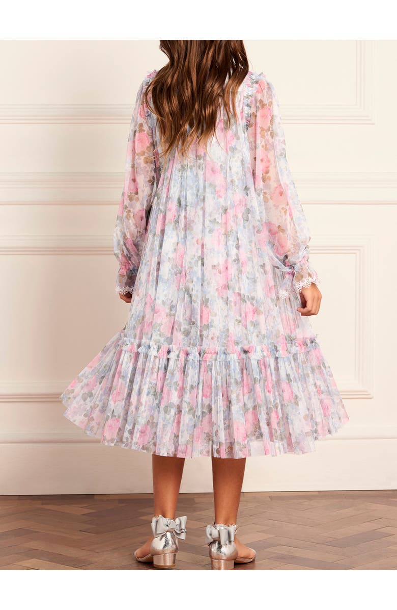 Needle & Thread Camille's Garden Long Sleeve Kids Dress, Alternate, color, Moonshine