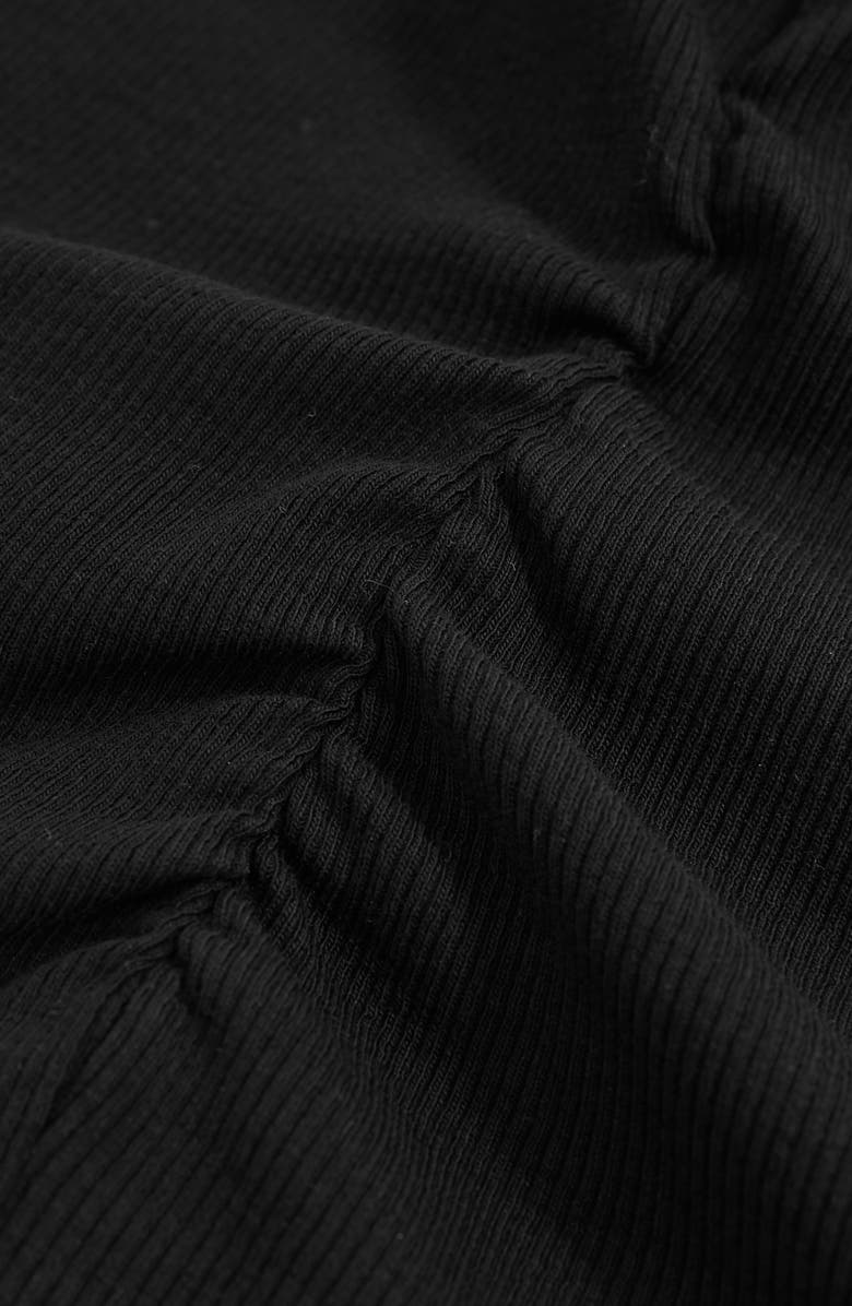 Reiss Trudy Ruched Rib Tank, Alternate, color, Black