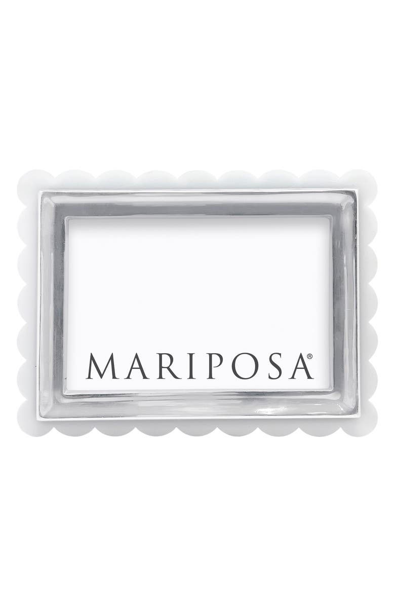 Mariposa Acrylic Scallop Picture Frame, Alternate, color, White