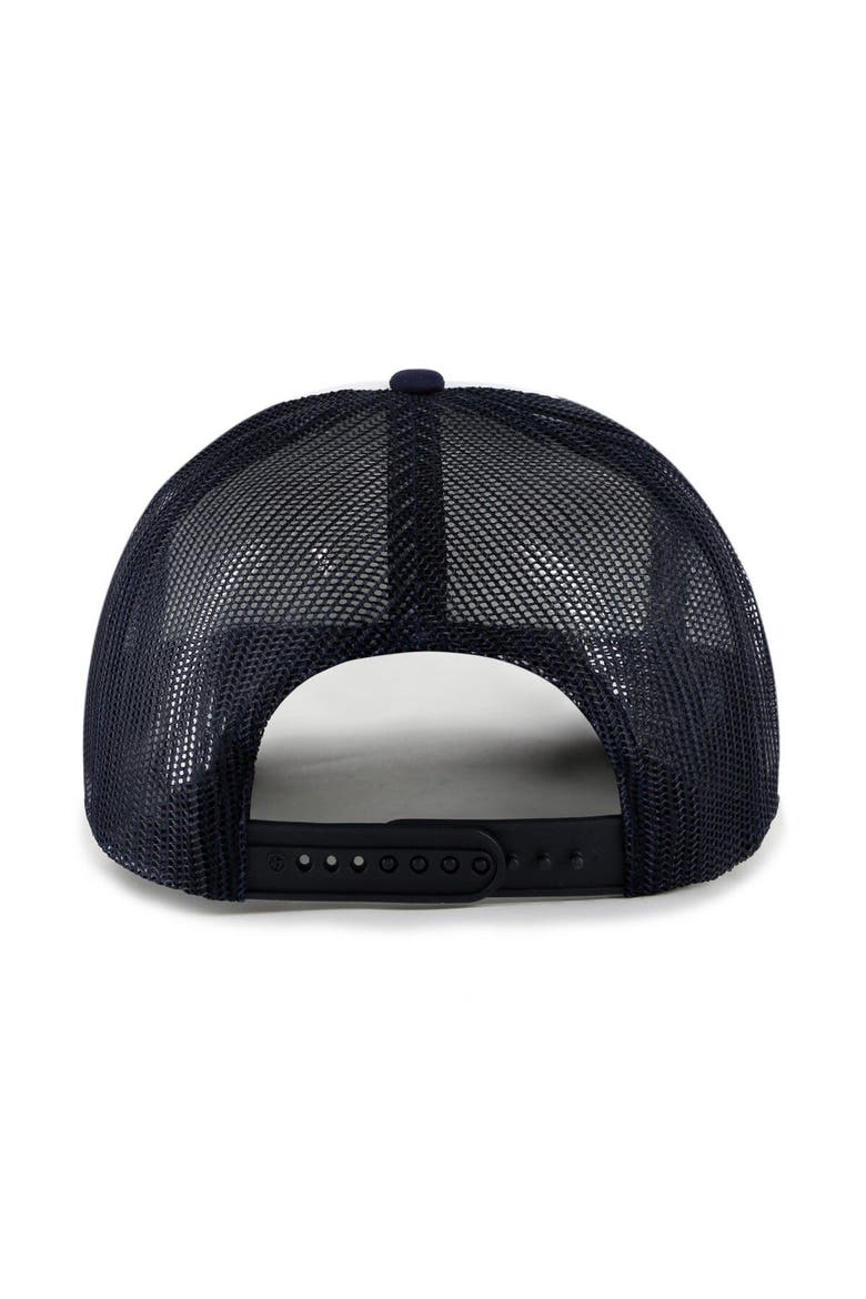 Men's '47 White/Navy Michigan Wolverines Article Foam Front Trucker Hat, Alternate, color, White