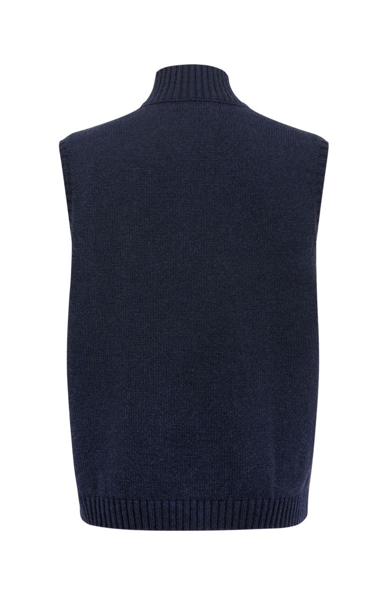 Celtic & Co. Lmbswl Quarter Zip Slvless Top, Alternate, color, Dark Navy