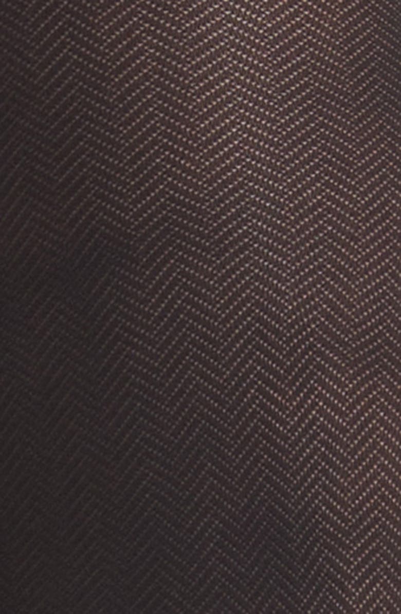 Swedish Stockings Nina Fishbone Tights, Alternate, color, Black