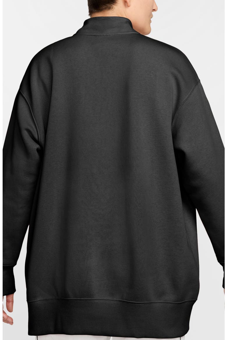Sportswear Phoenix Oversize Fleece Quarter Zip Top, Alternate, color, 010 010 BLACK/SAIL