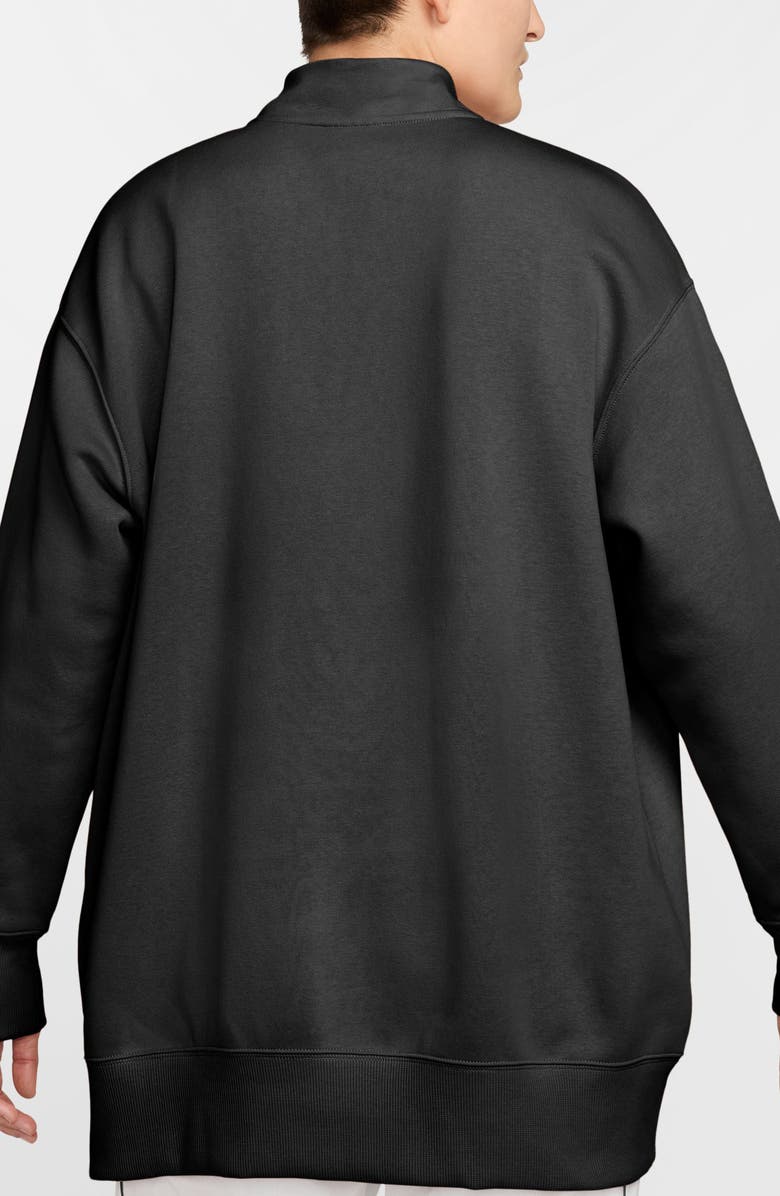 Nike Sportswear Phoenix Oversize Fleece Quarter Zip Top, Alternate, color, 010 010 Black/Sail