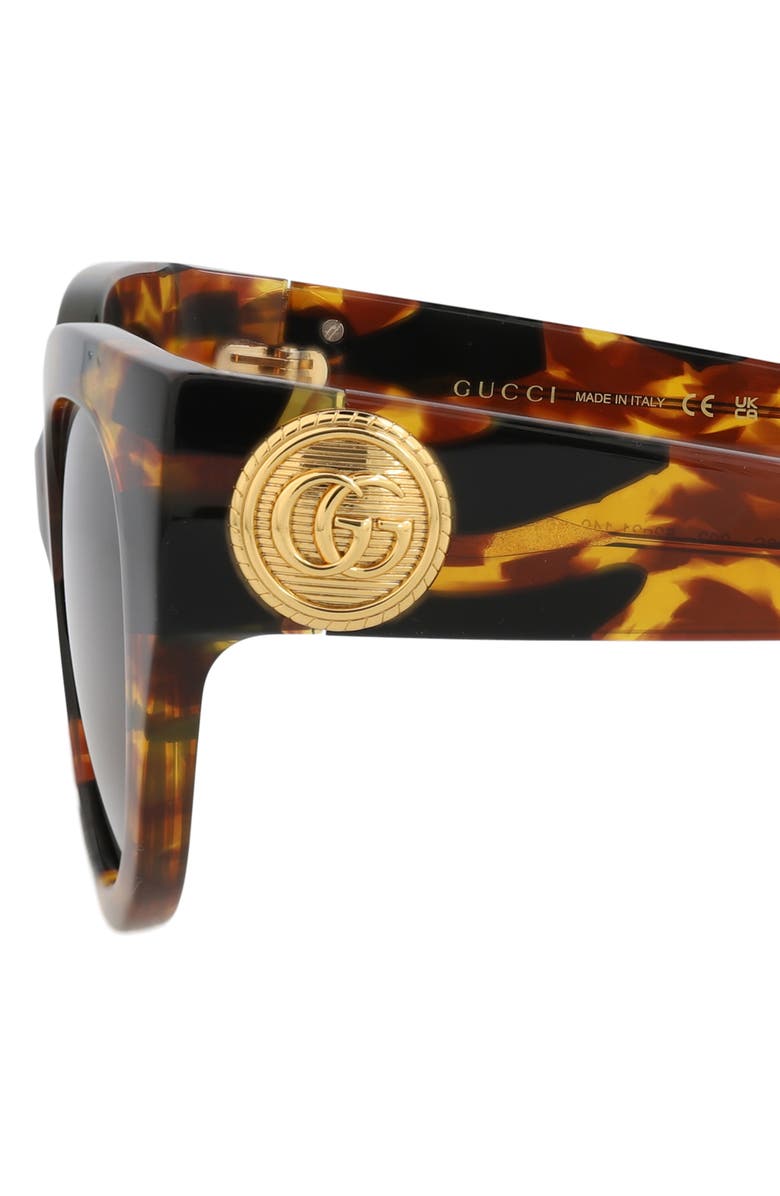 Gucci 52mm Cat Eye Sunglasses, Alternate, color, Havana Havana Brown