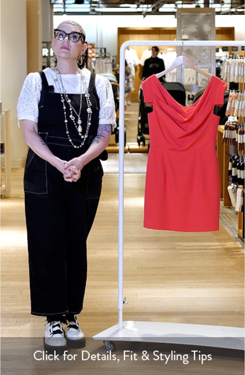 Jackie O Asymmetric Neck Minidress, sales video thumbnail