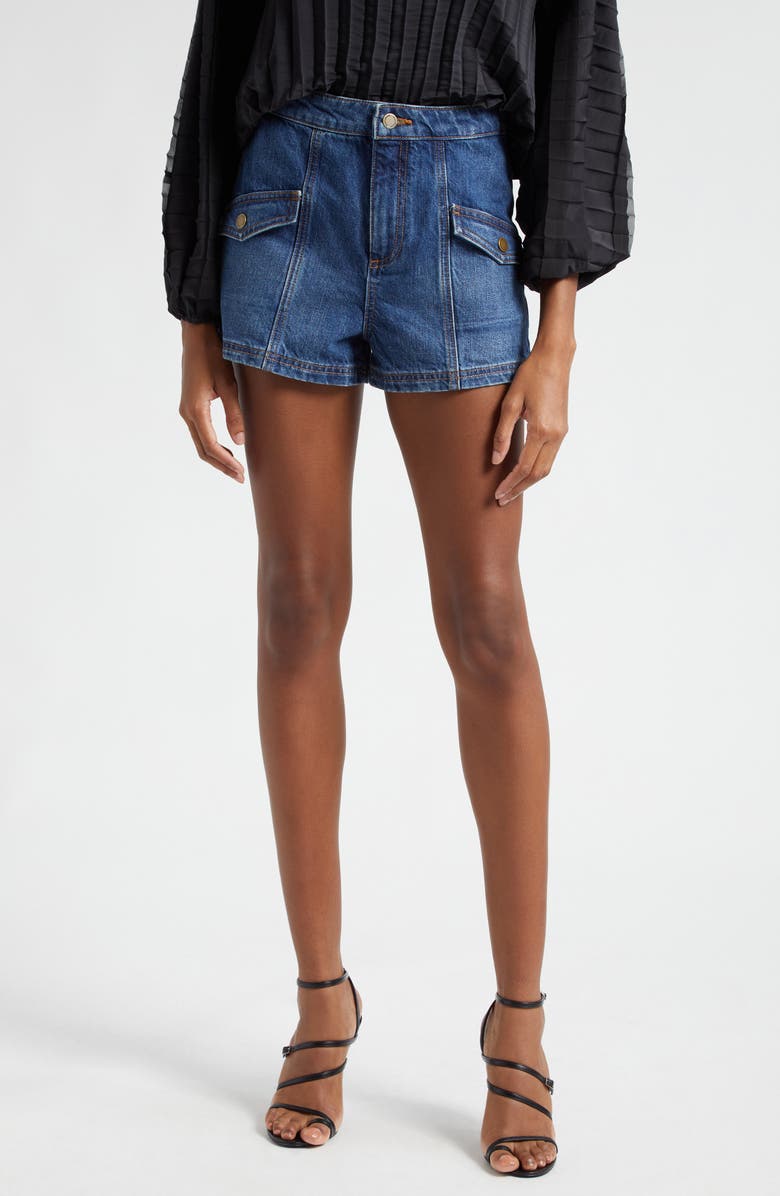 Ramy Brook Nova Denim Shorts, Main, color, 