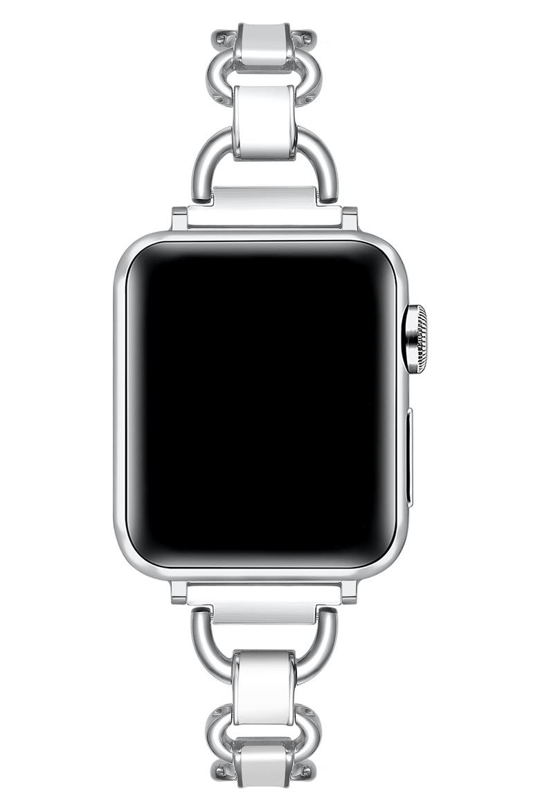 Lottie Watchband for Apple Watch, Alternate, color, SILVER/WHITE