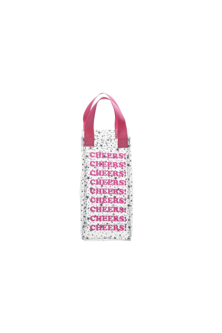 Cheers Star Clear Wine Bag Clear 11.5 oz, Main, color, Clear