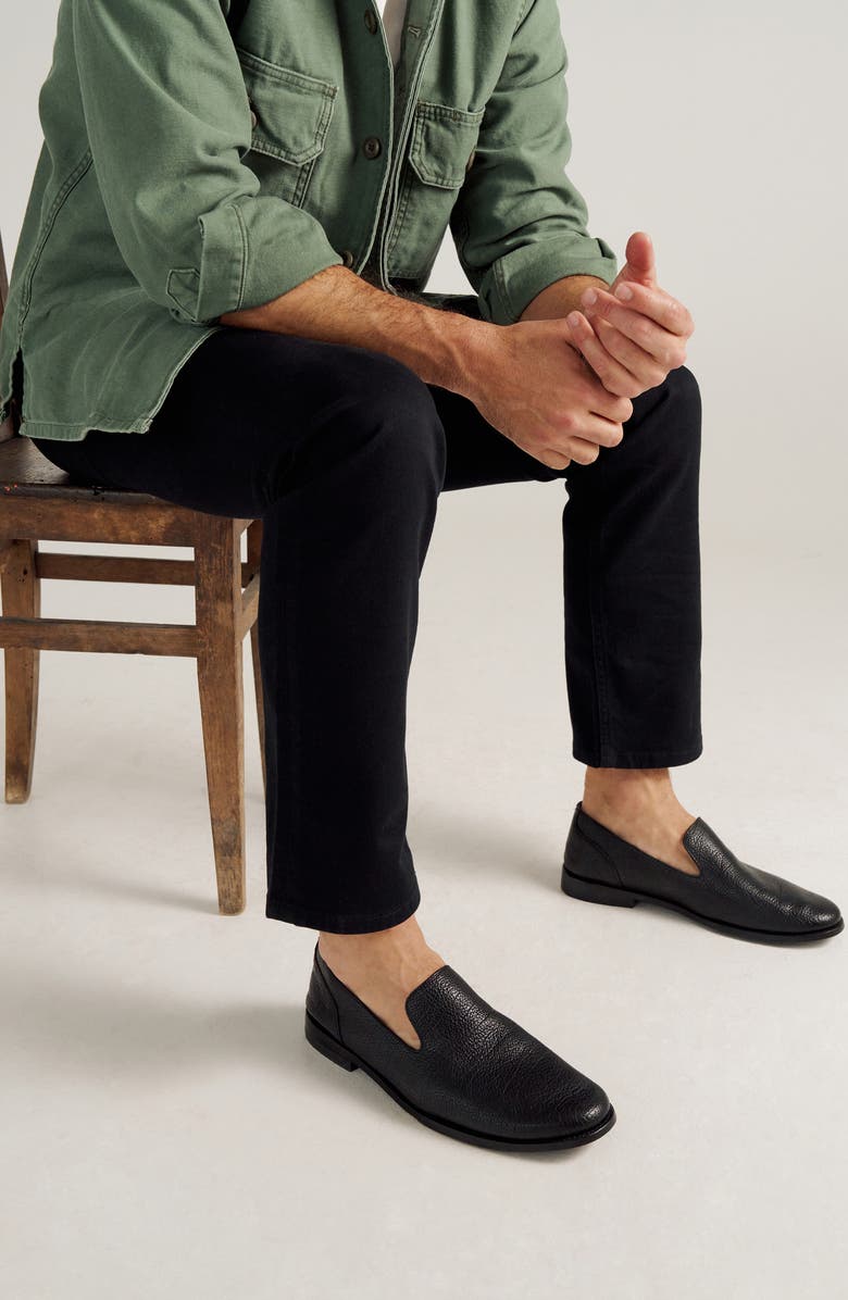 Tecovas The Monterrey Midnight Bison Loafer, Alternate, color, Black