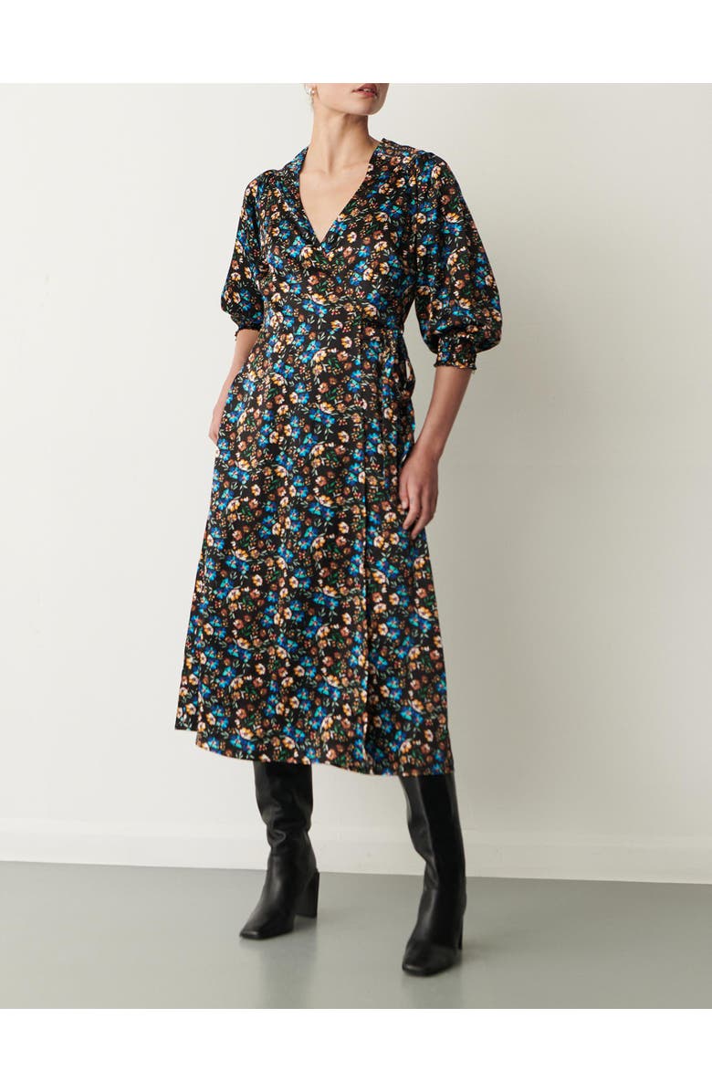 Finery London Kiera Floral Midi Dress, Alternate, color, Ditsy Floral