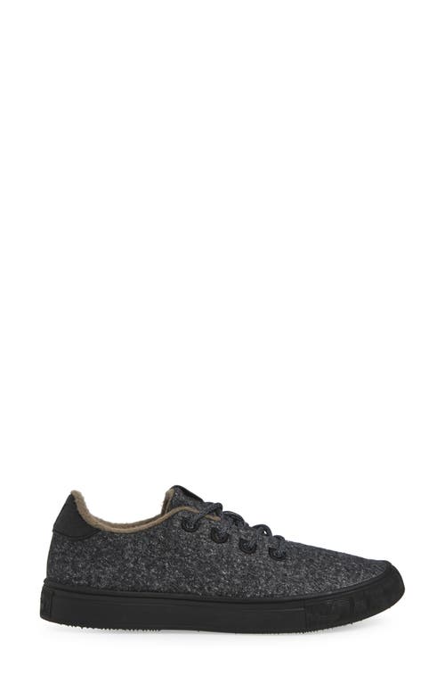 Yy Nation Cirro Wool Blend Water Resistant Low Top Sneaker In Charcoal/black