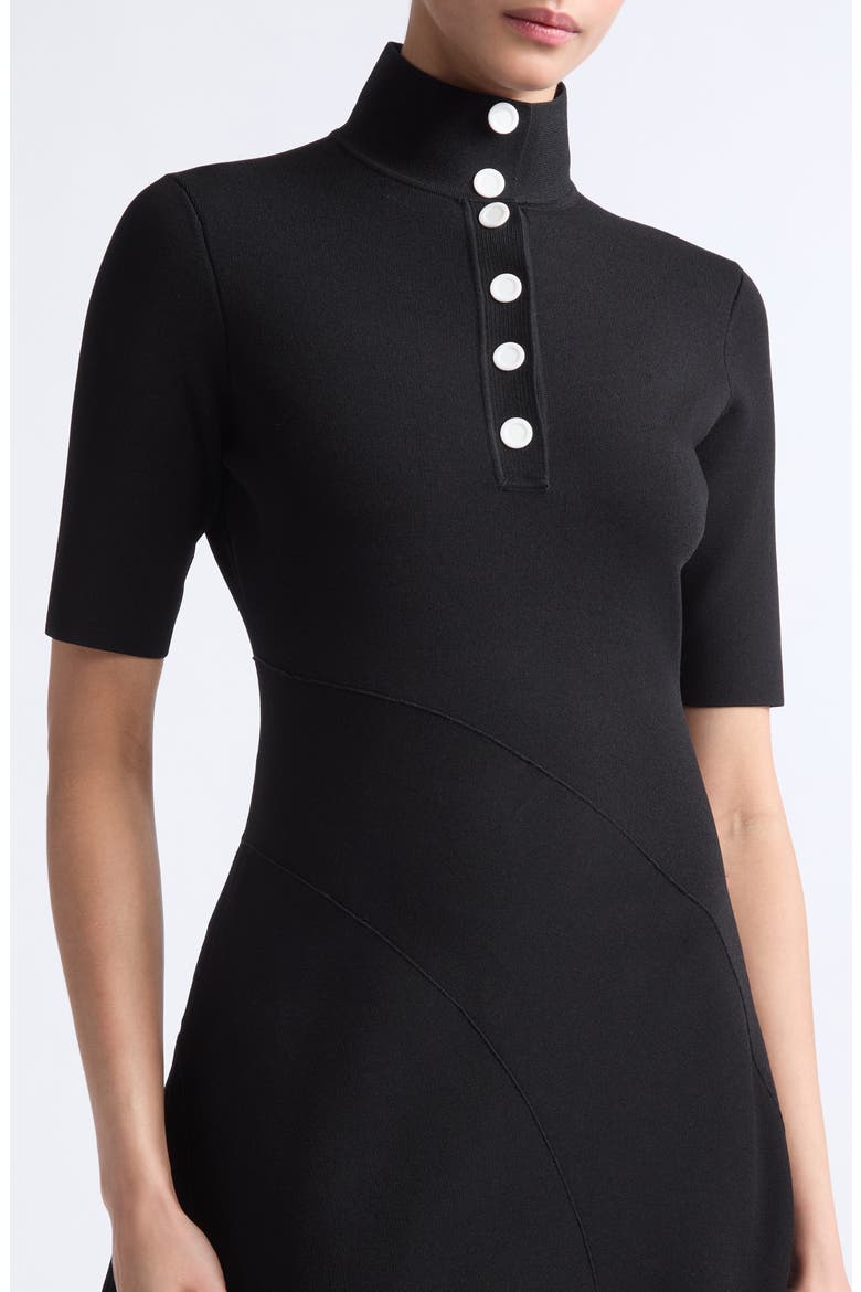 Mathilde Sculpted Sweater Dress, Alternate, color, BLACK