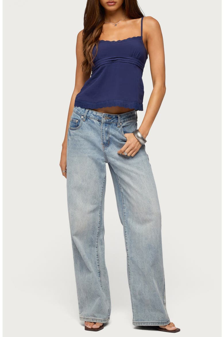 Michal Eyelet Camisole, Alternate, color, NAVY