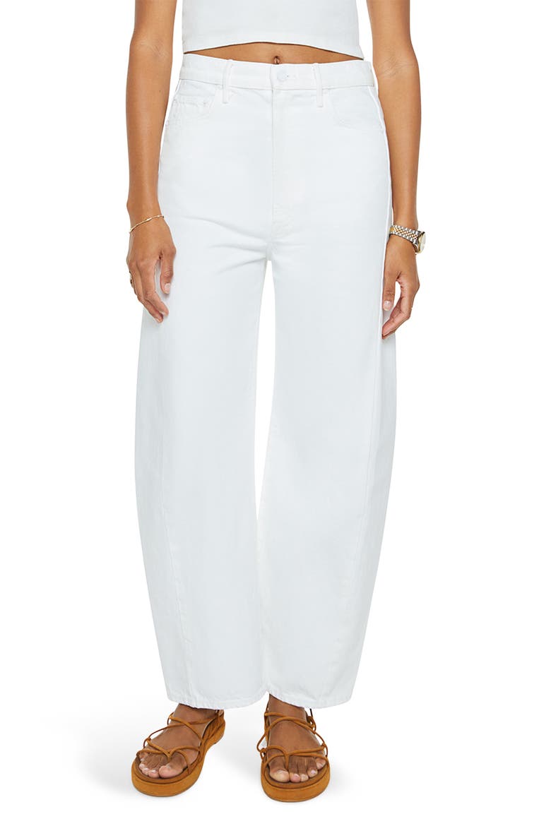 The Full Pipe High Waist Ankle Barrel Leg Jeans, Main, color, PICKET FENCE