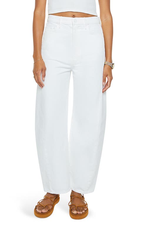 Mother Womens The Full-pipe Ankle High-rise Denim Jeans Picket Fence In White