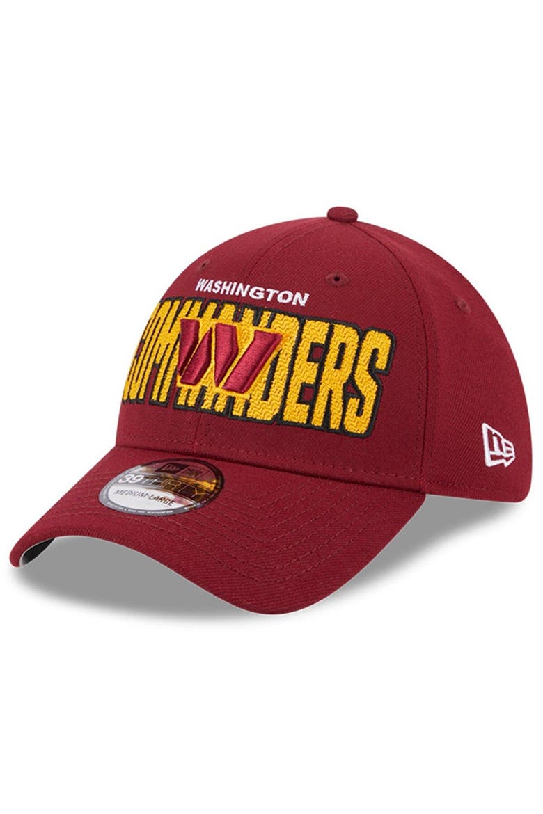 Men's New Era Burgundy Washington Commanders 2023 NFL Draft 39THIRTY Flex Hat, Alternate, color, Burgundy