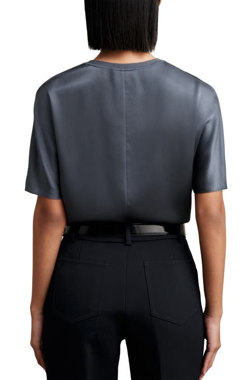 Reiss Lena Dolman Sleeve Silk Top In Blue