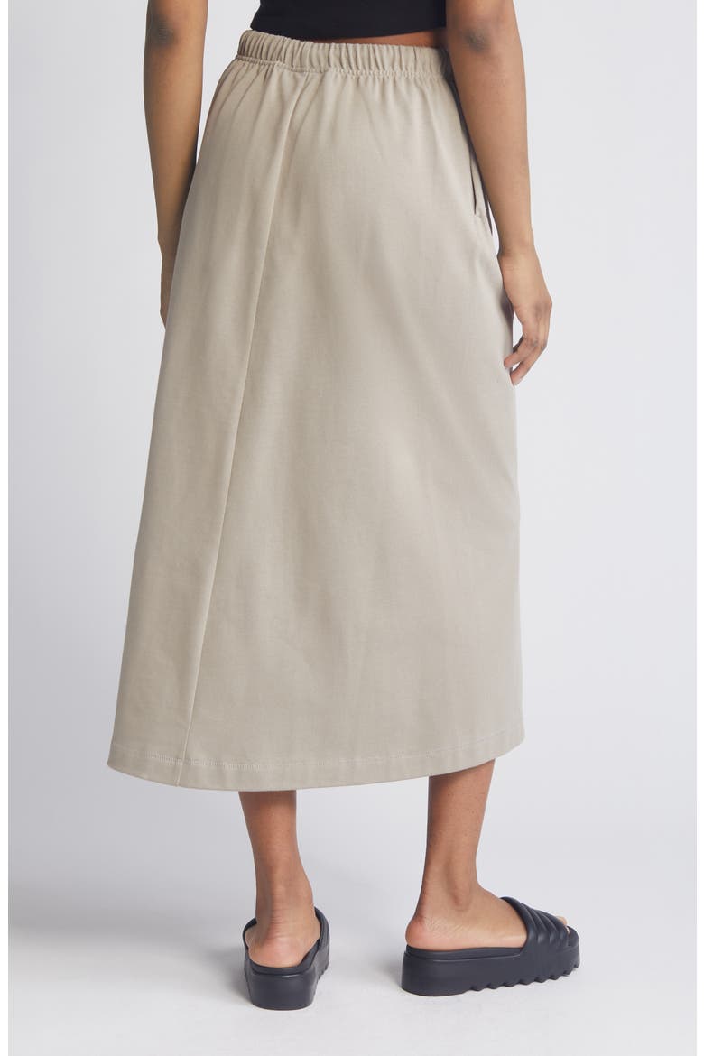 Drawstring Cotton Maxi Skirt, Alternate, color, SEAL