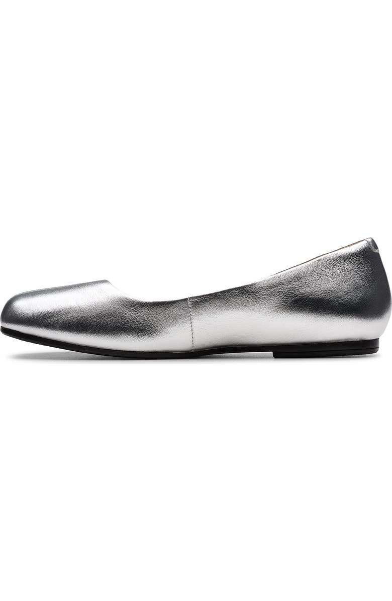 Clarks<sup>®</sup> Livia Lilly Ballet Flat, Alternate, color, Silver