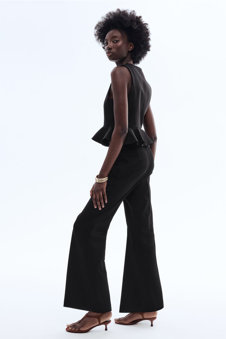 Bootcut Twill Trousers, Alternate, color, Black
