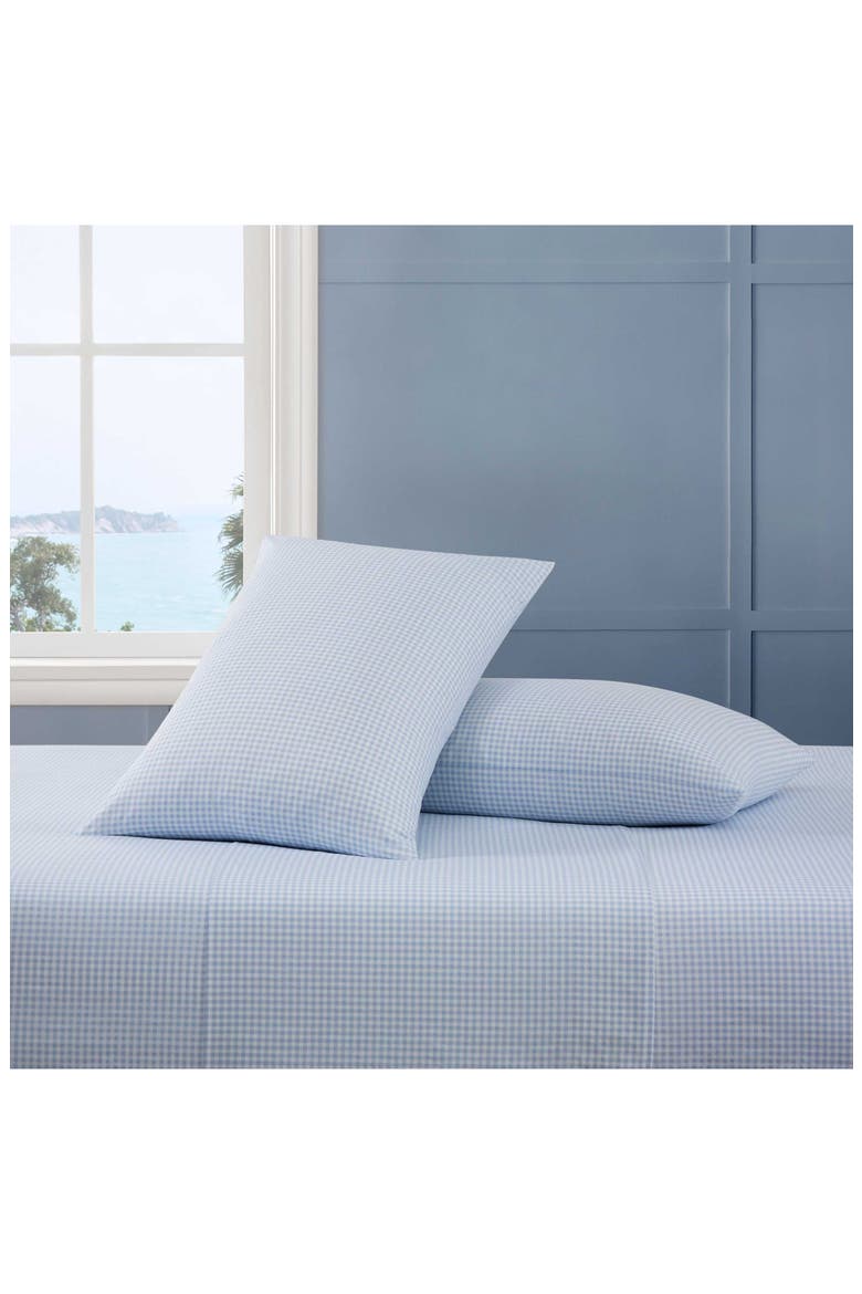 Gardena Check Sheet Set, Alternate, color, WHITE/ BOATHOUSE BLUE