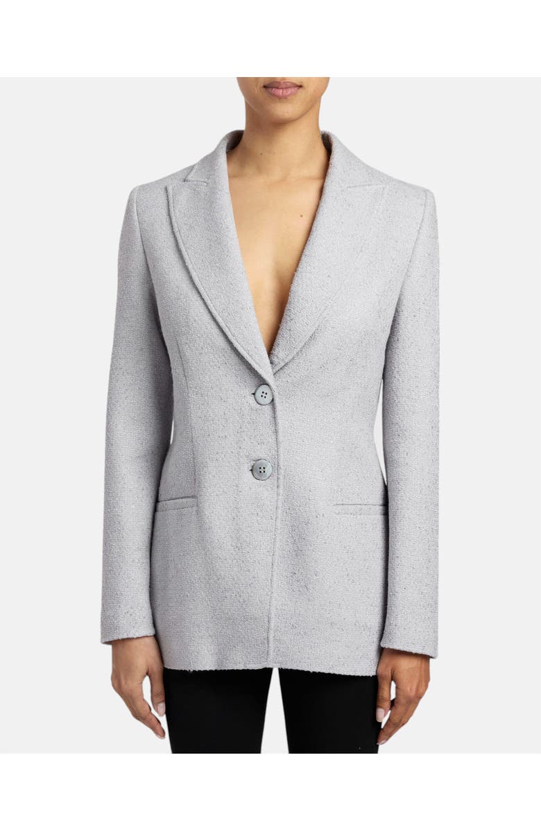 Santorelli Juno Double Button Boucle Jacket, Main, color, Ash