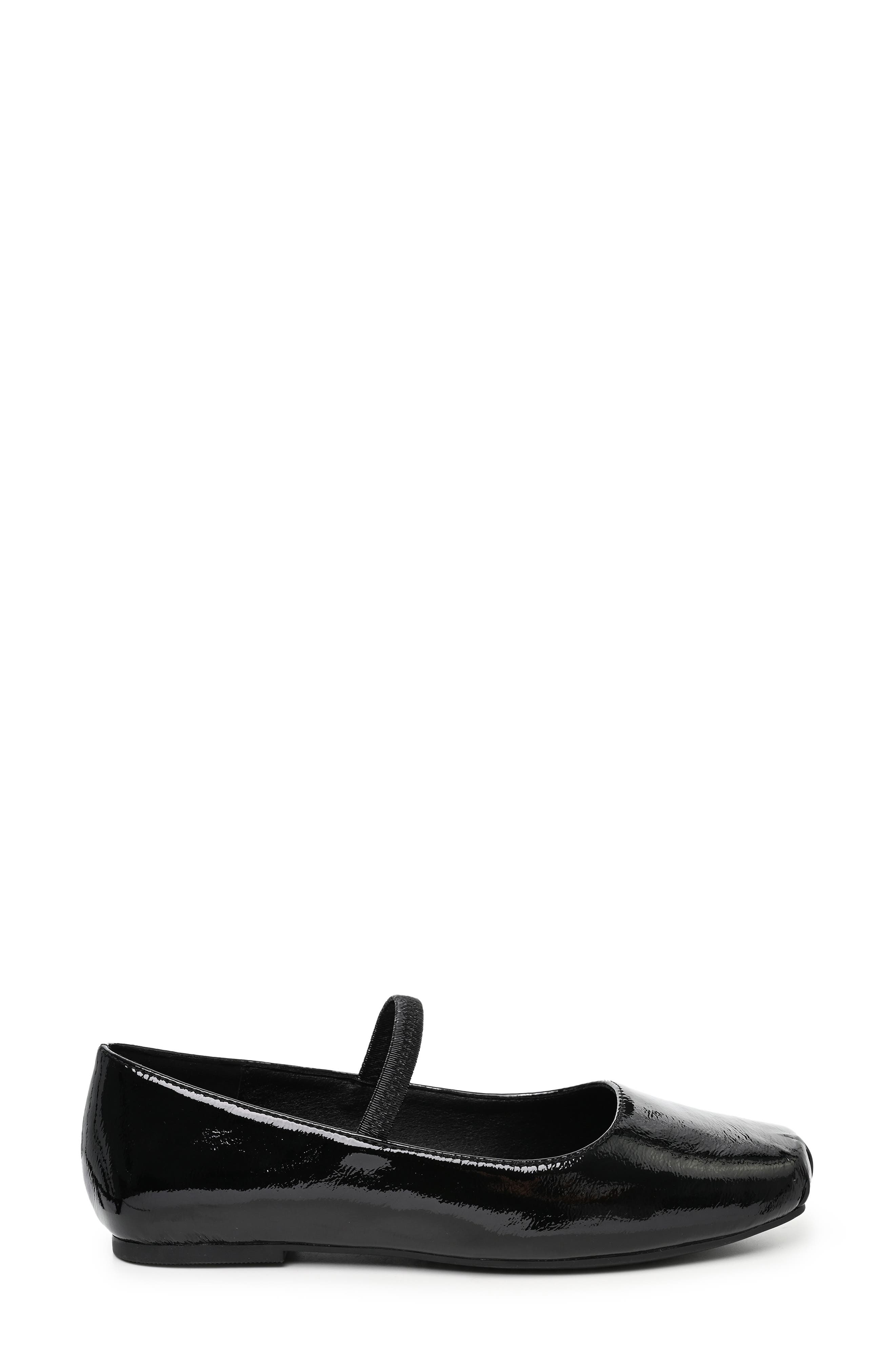 Faux Leather Flar, Alternate, color, BLACK CRINKLED PATENT