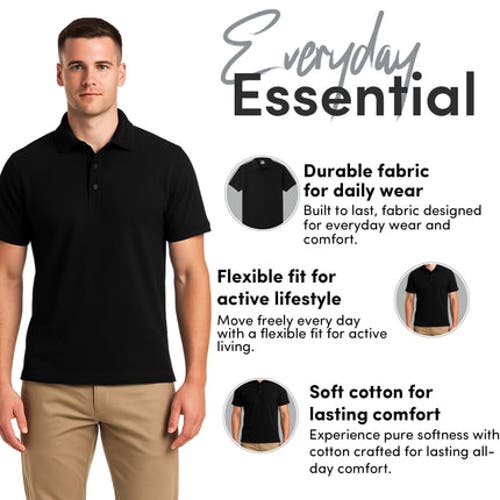 Benben Mens 5 Pack Pique Polos Short Sleeve In Multi