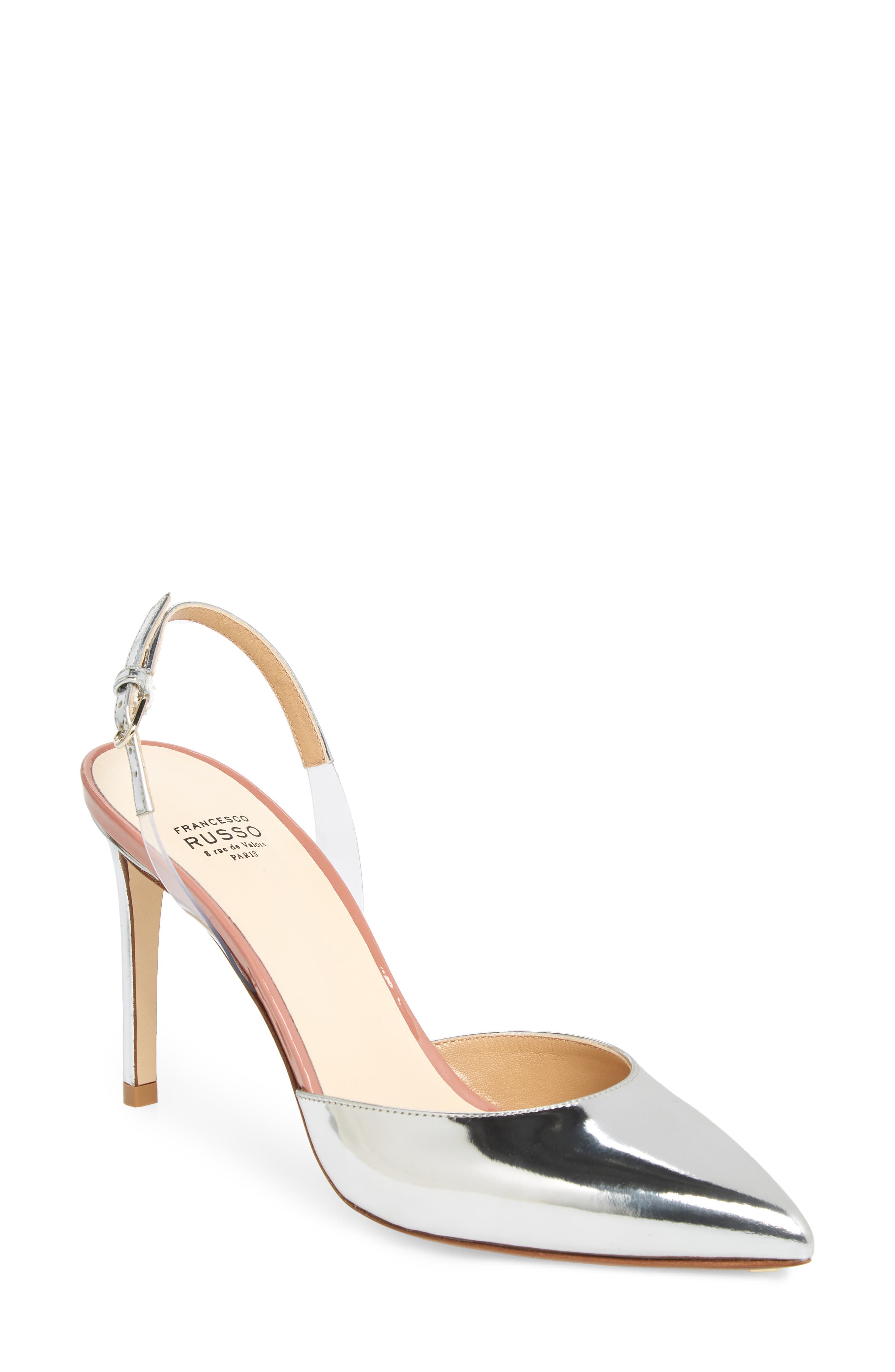 Francesco Russo Slingback Pump, Main, color, 