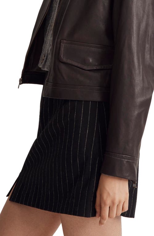 Madewell Wool Blend Miniskirt In Black