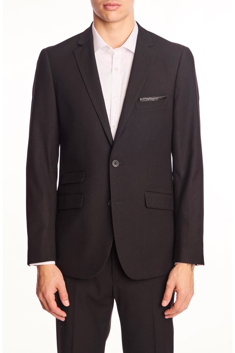 Dover Slim Fit Blazer, Main, color, BLACK TWILL
