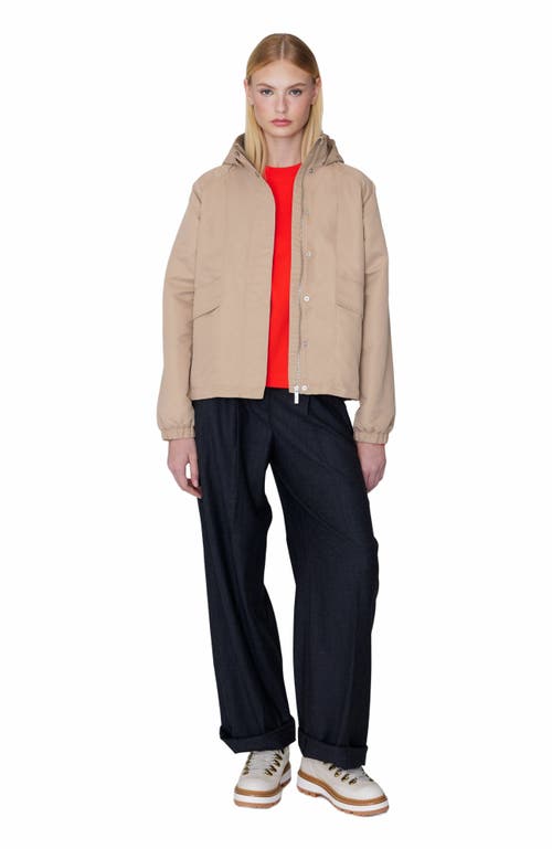 Quartz Co. Lisa | Lightweight Hooded Jacket In Sand Beige
