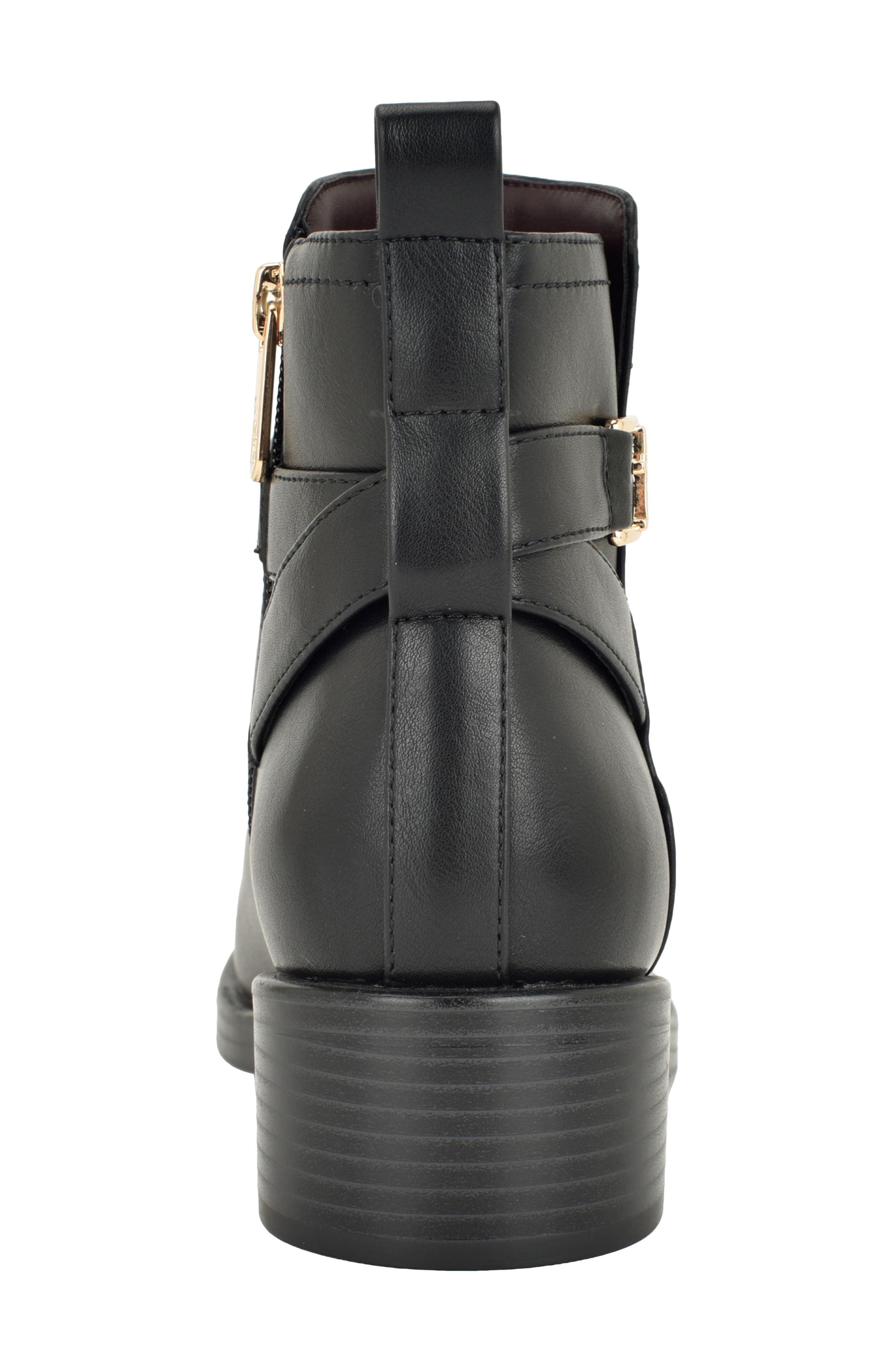 Idala Faux Leather Bootie, Alternate, color, BLACK