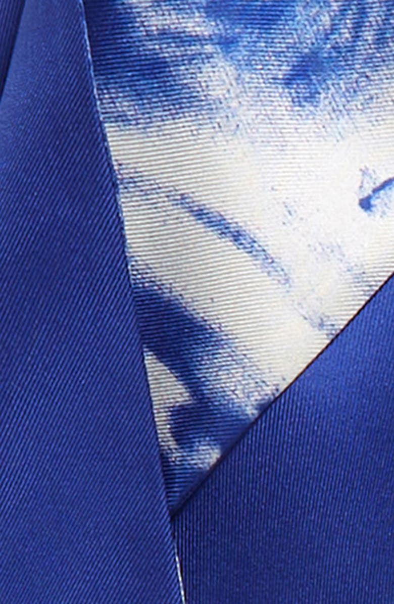 Burberry Rose Print Silk Twilly Scarf, Alternate, color, 