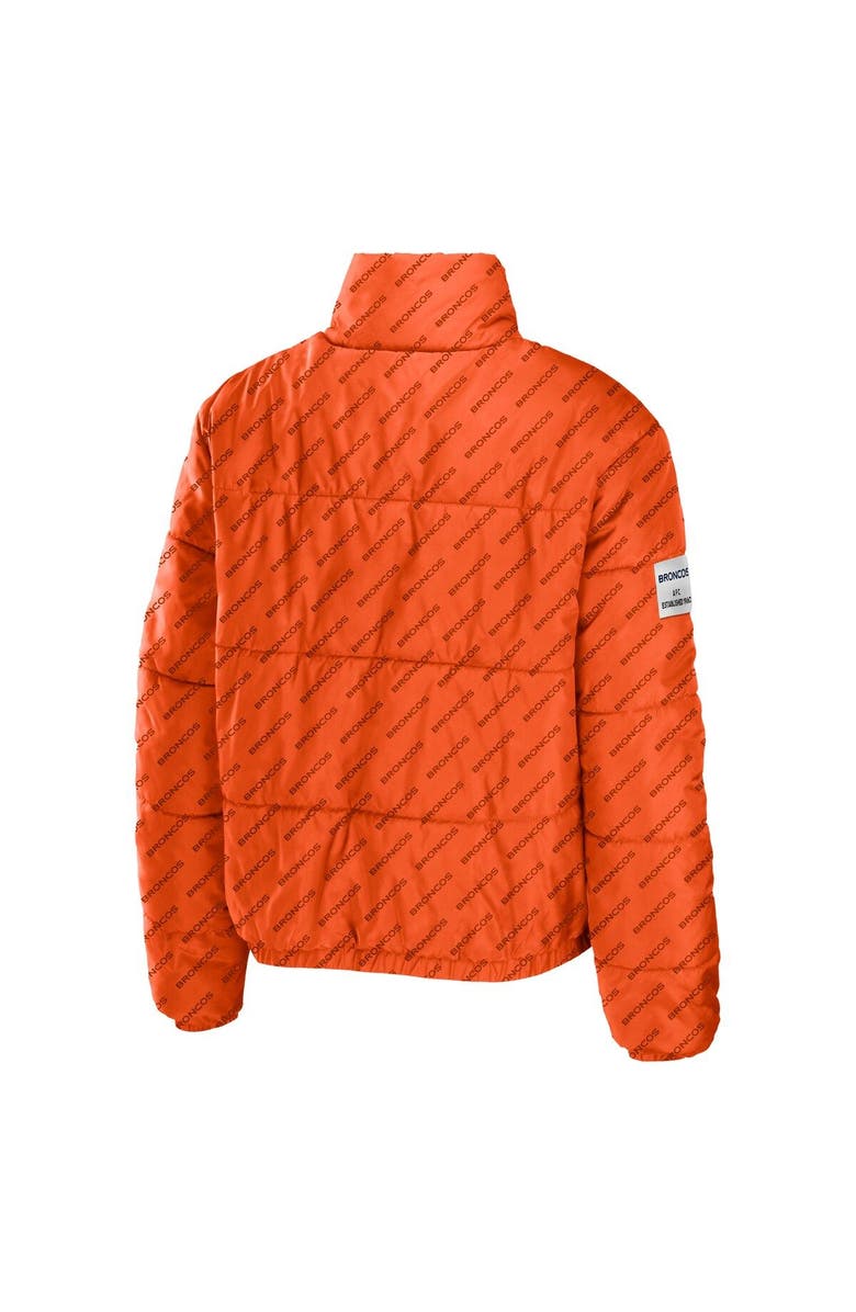 WEAR by Erin Andrews Women's WEAR by Erin Andrews Orange Denver Broncos Puffer Full-Zip Jacket, Alternate, color, 