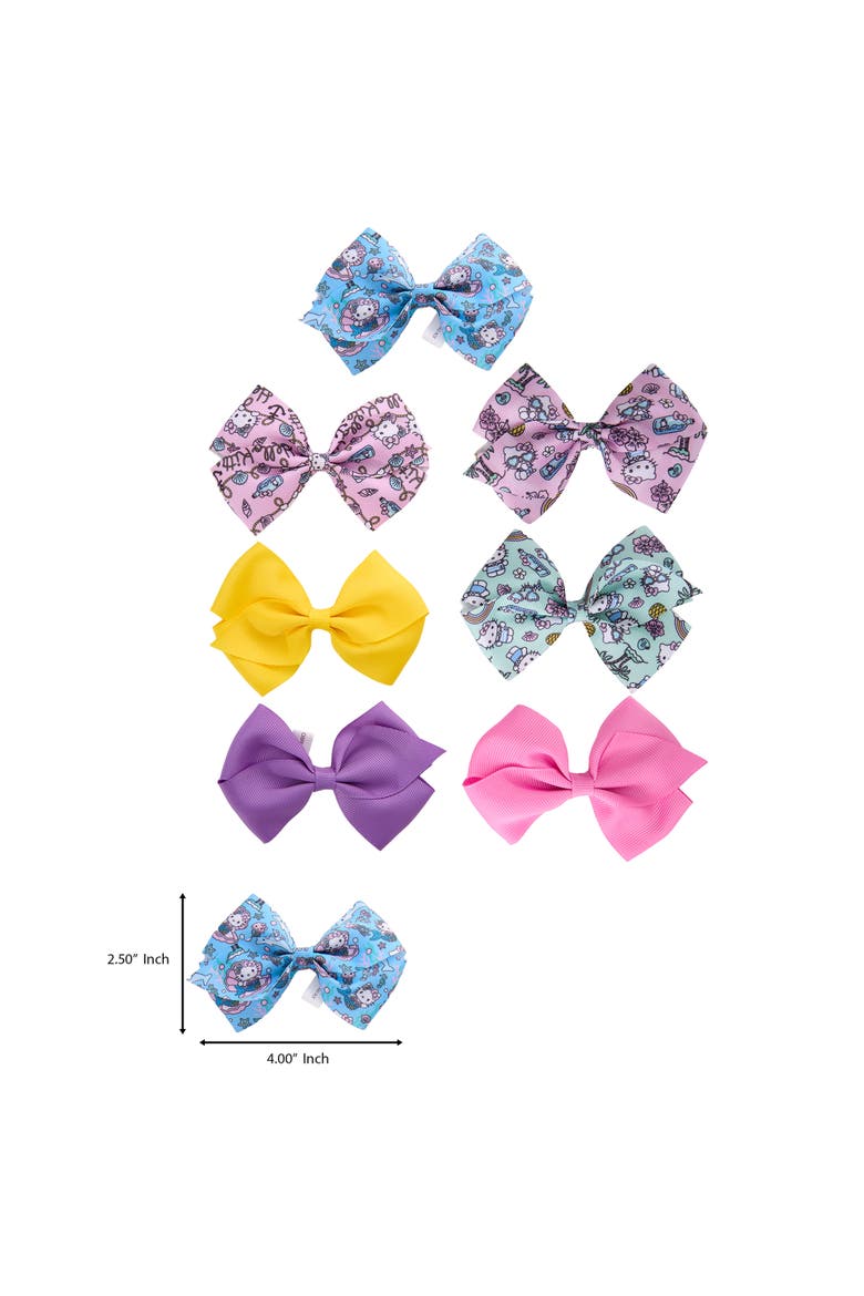 Hair Bow 7-Piece Set Sanrio Hair Accessories, Alternate, color, Multicolored