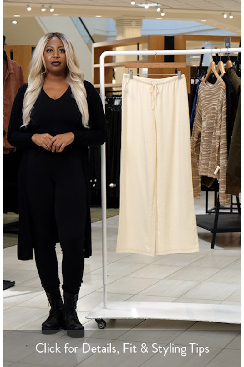 Drawstring Mid Rise Straight Leg Pants video