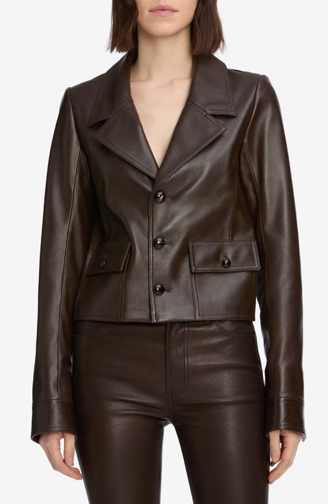 The Cuffed Crop Leather Jacket