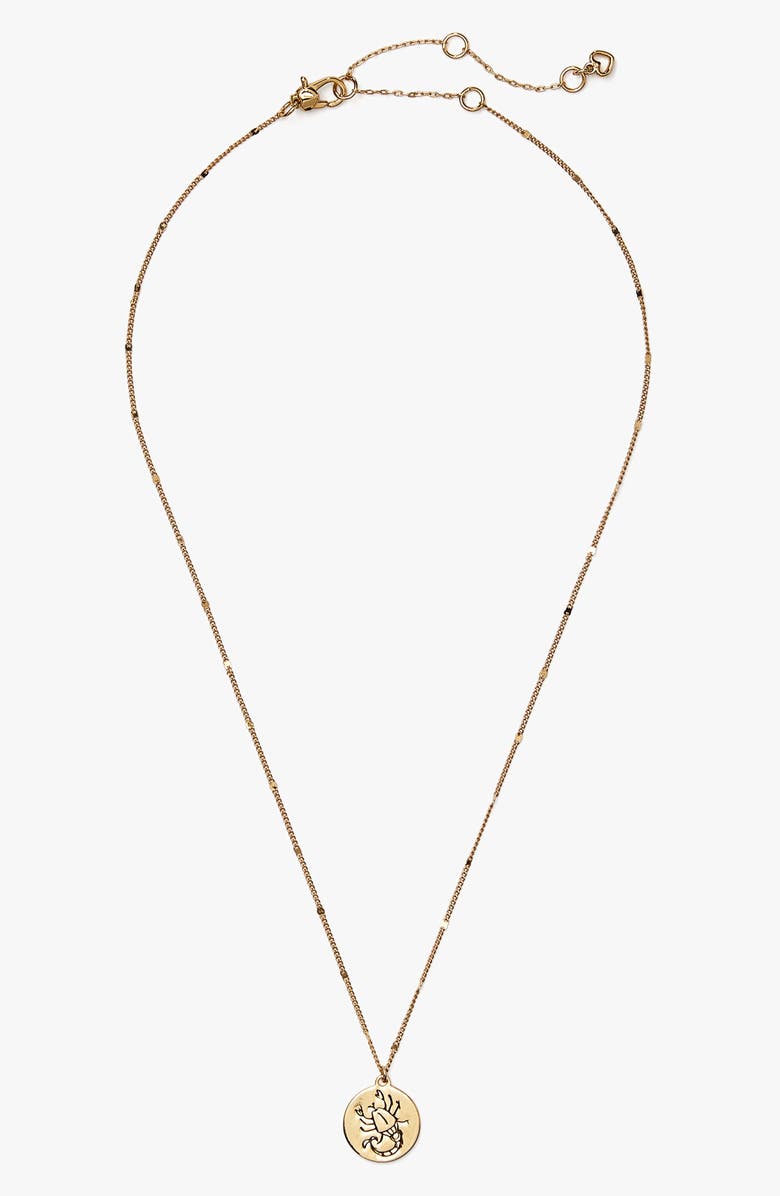 Kate Spade New York zodiac pendant necklace, Alternate, color, 