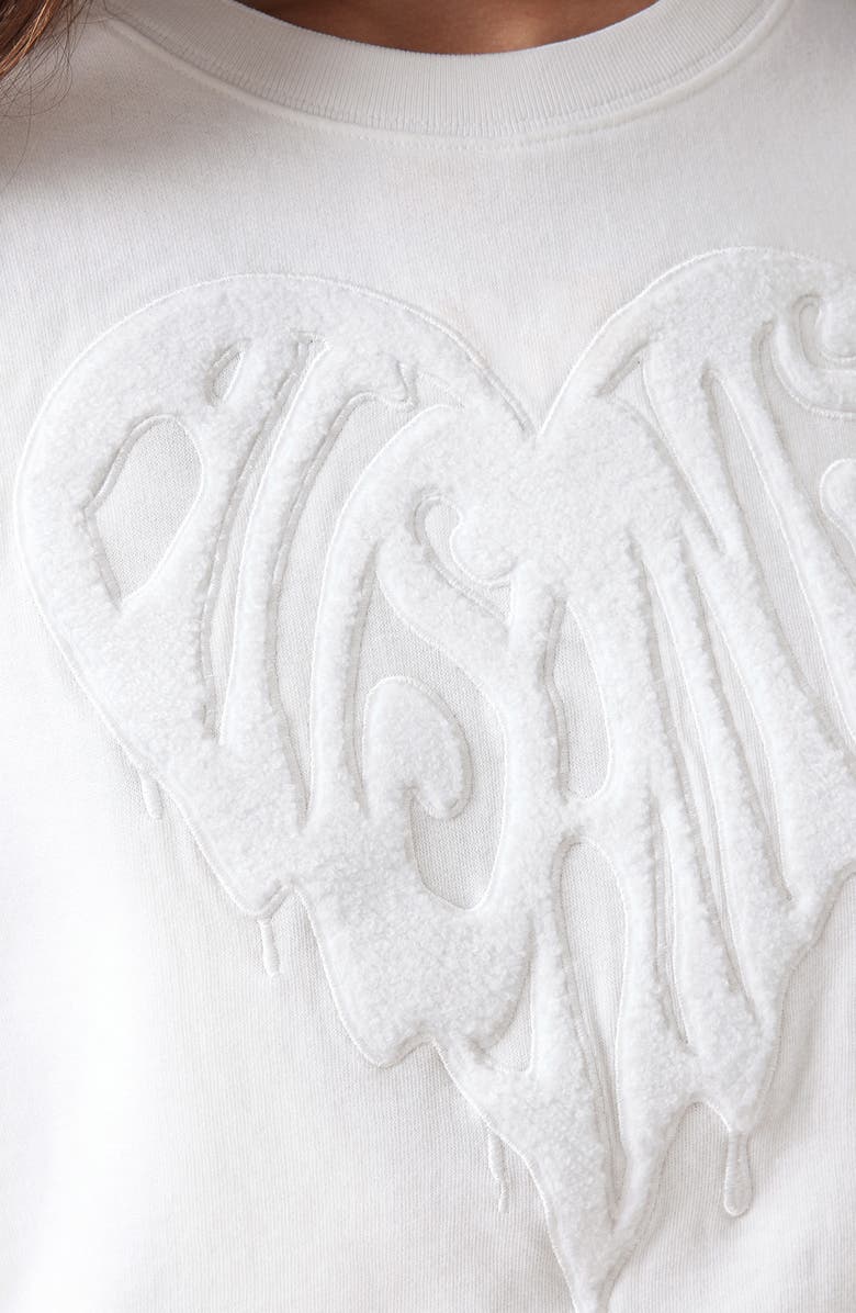 AllSaints Trip Nevarre Cotton Crop Sweatshirt, Alternate, color, White