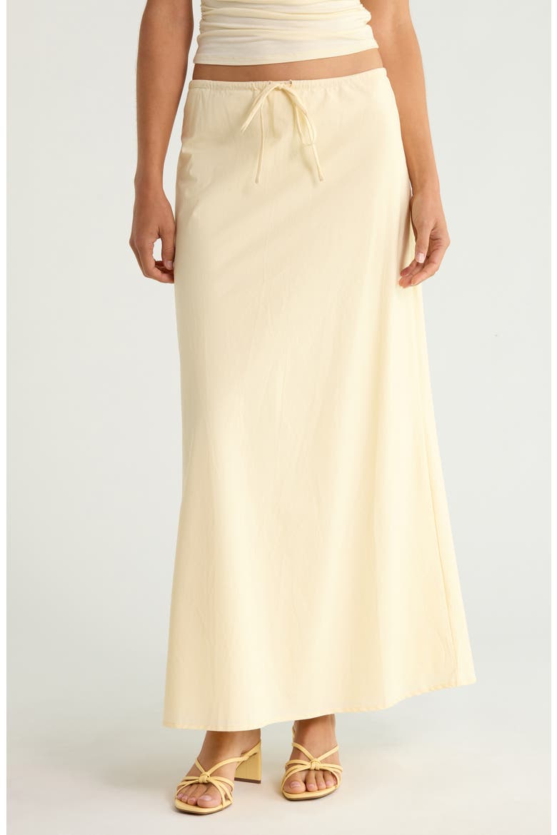 Elena Cotton Maxi Skirt, Main, color, BUTTER YELLOW