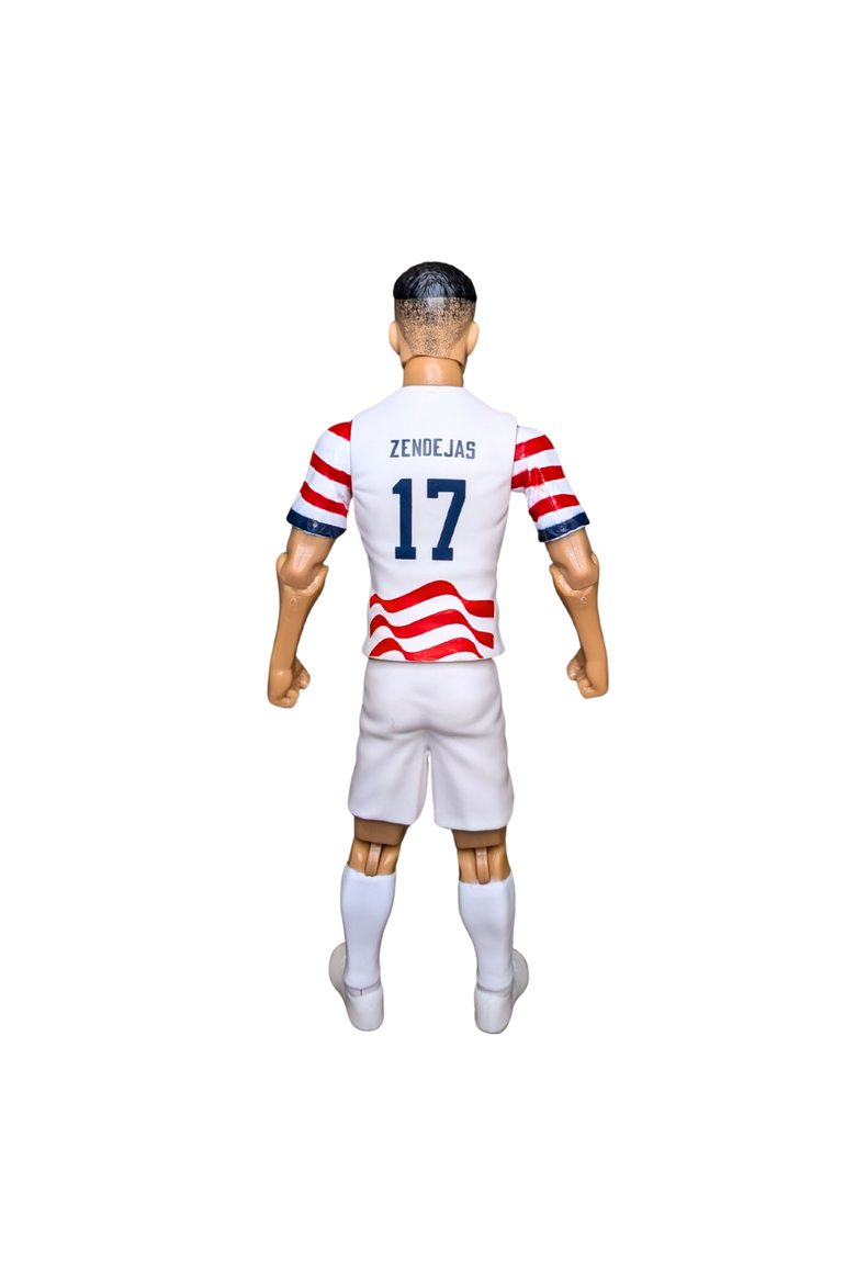 Sockers 2026 USMNT Alejandro Zendejas Home Jersey 8" Soccer Action Figure, Alternate, color, Red