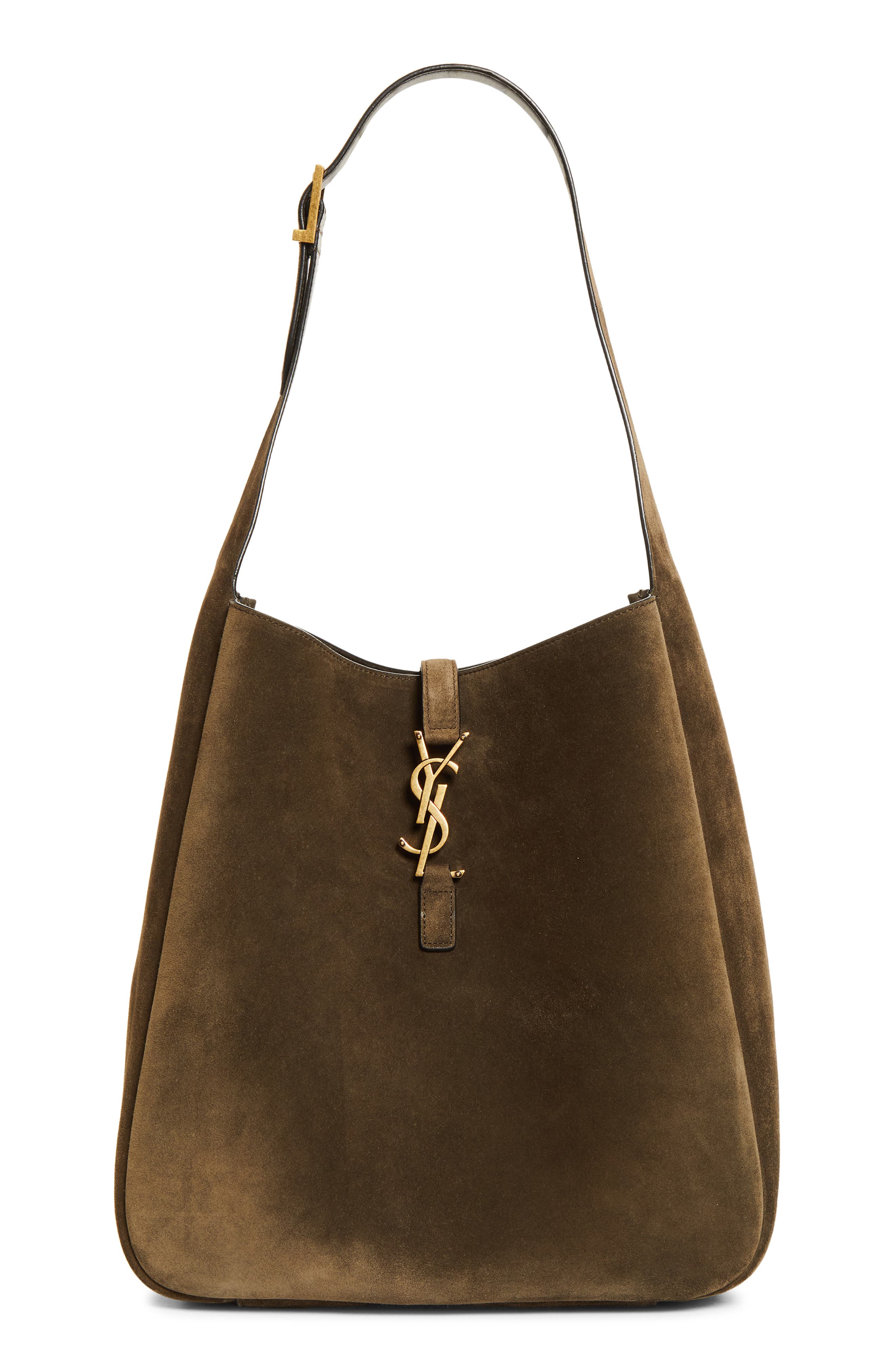 Saint Laurent Large 5 à 7 Leather Hobo Bag, Main, color, Light Musk