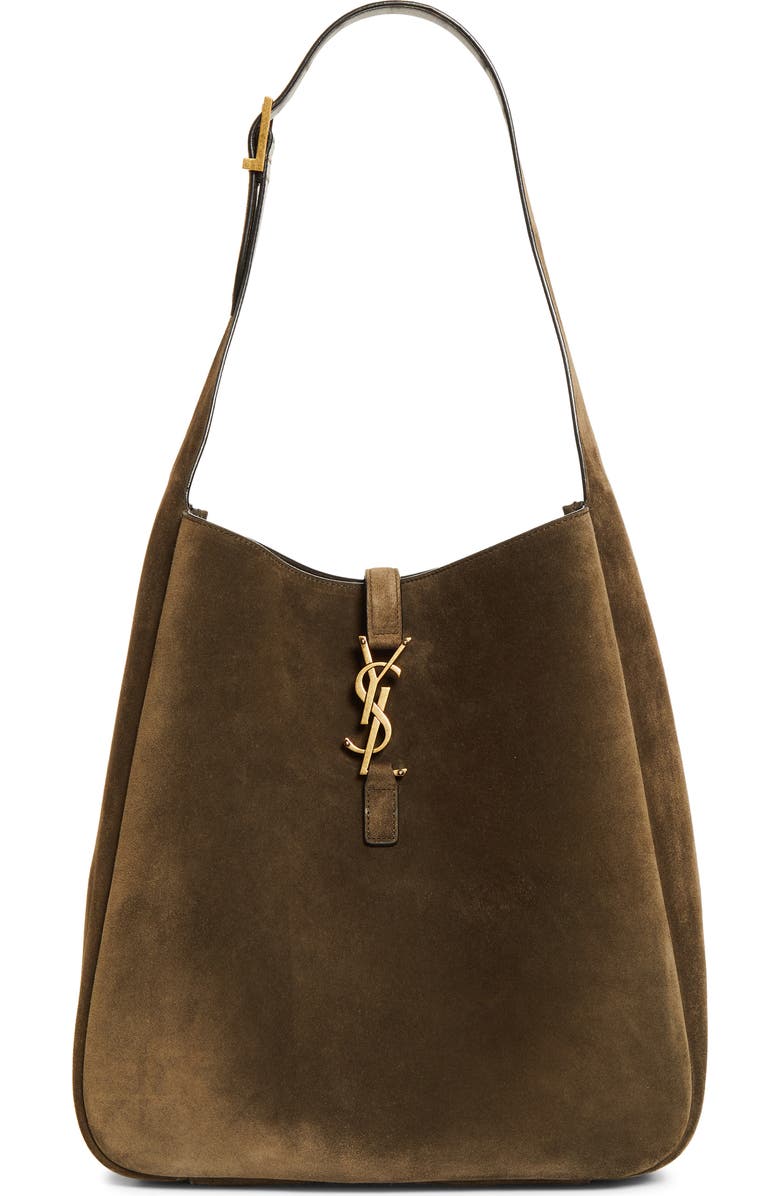 Saint Laurent Large 5 à 7 Leather Hobo Bag, Main, color, Light Musk