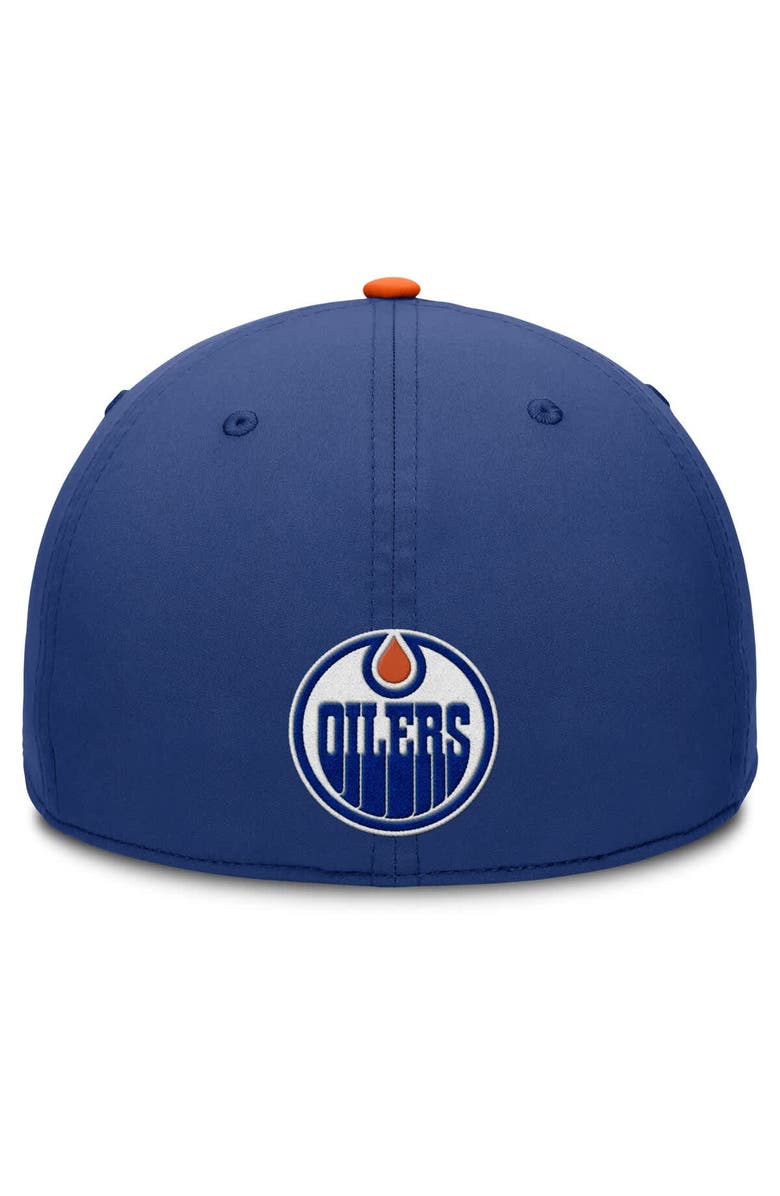 FANATICS Men's Fanatics Royal/Orange Edmonton Oilers Authentic Pro Rink Team Code Flex Hat, Alternate, color, Royal