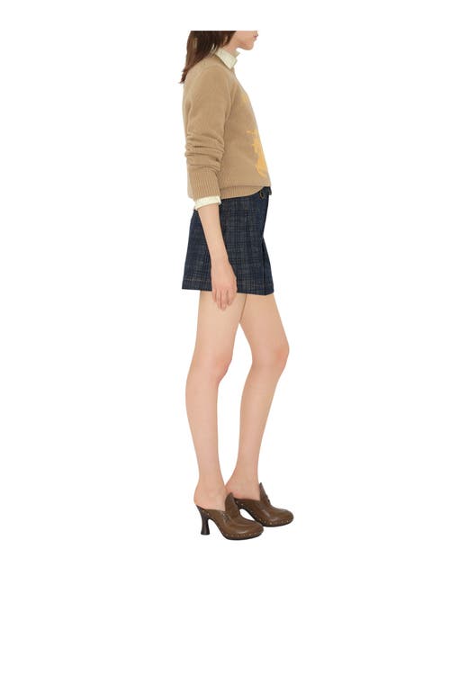 Burberry Wool And Cashmere Sweater With Ekd Knitwear Brown In Neutral