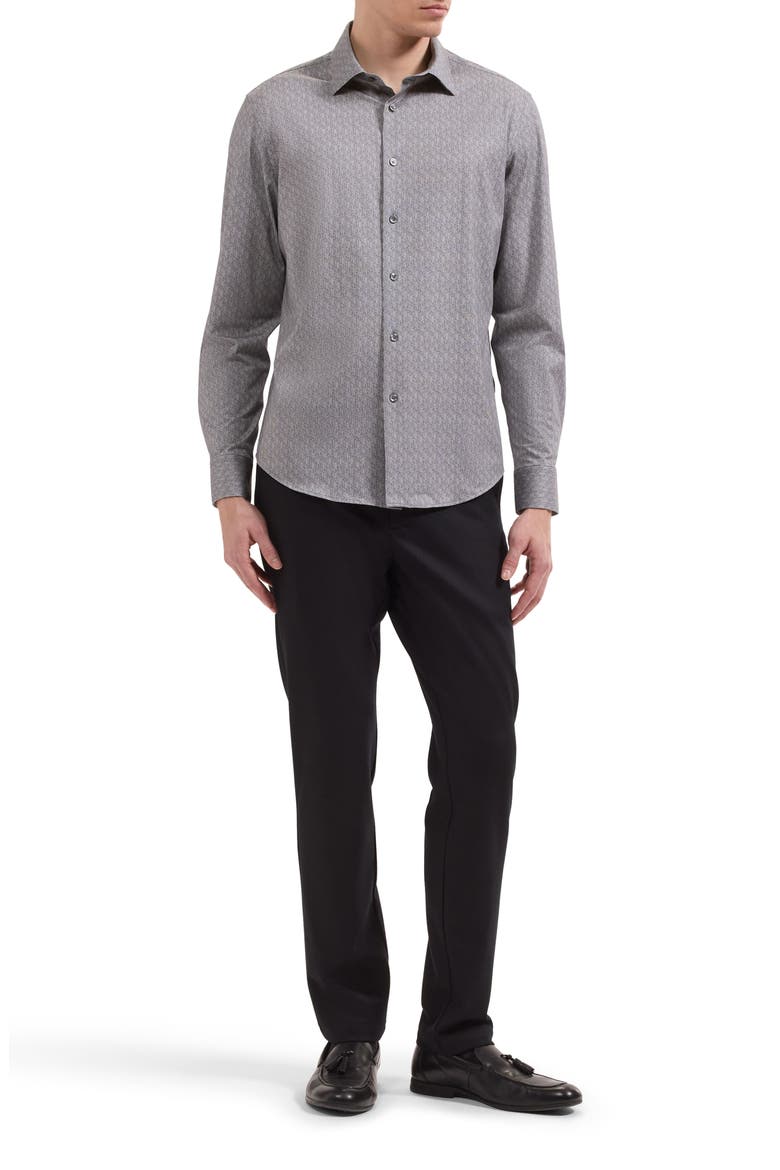 James OoohCotton Tech Long Sleeve Button Up Shirt, Alternate, color, CEMENT