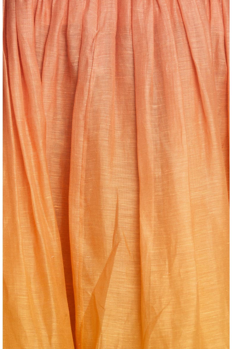Postcard Ombré Silk & Linen Skirt, Alternate, color, OMBRE SUNSHINE